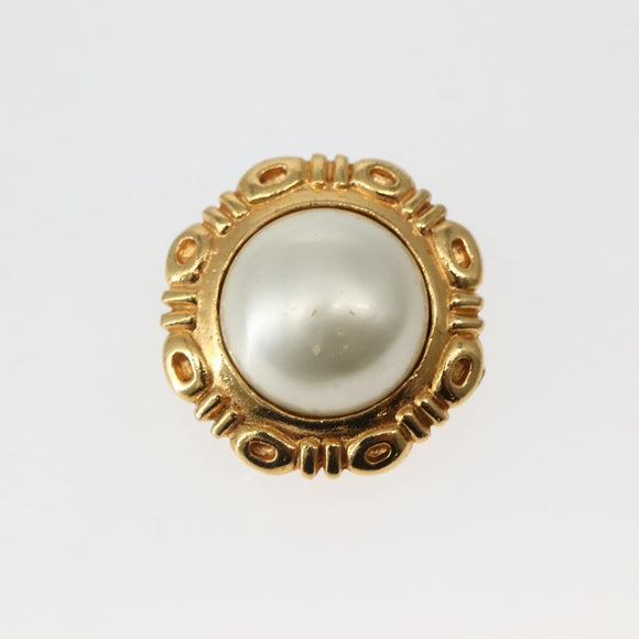 CHANEL Earring Metal Gold CC Auth BA5806