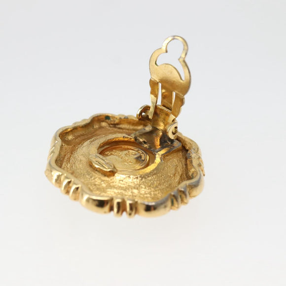 CHANEL Earring Metal Gold CC Auth BA5806