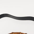 GUCCI Bamboo Hand Bag Nylon 2way Black Silver 001 0166 1577 Auth BA5807-14