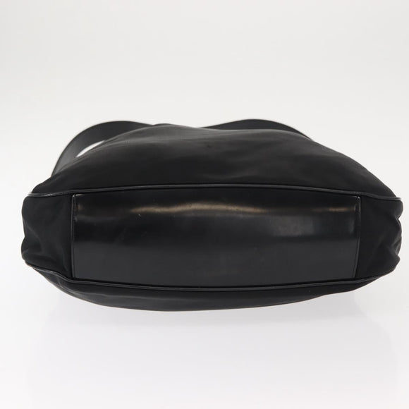 GUCCI Bamboo Hand Bag Nylon 2way Black Silver 001 0166 1577 Auth BA5807