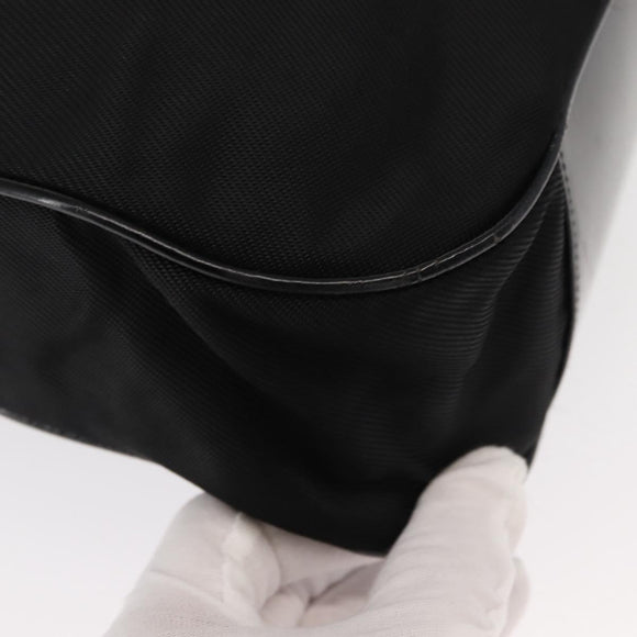 GUCCI Bamboo Hand Bag Nylon 2way Black Silver 001 0166 1577 Auth BA5807