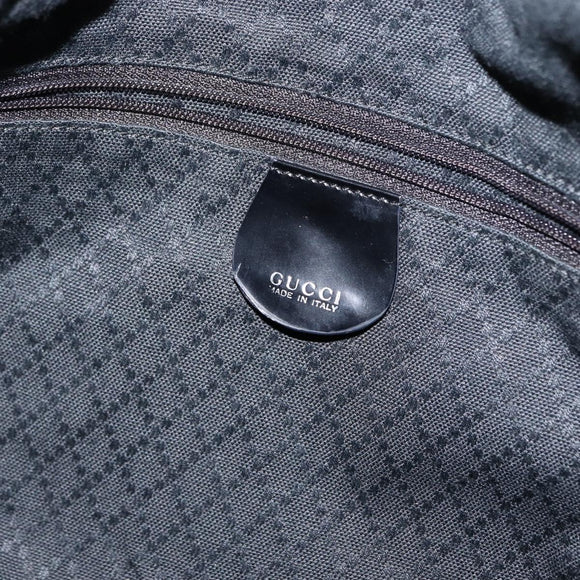 GUCCI Bamboo Hand Bag Nylon 2way Black Silver 001 0166 1577 Auth BA5807