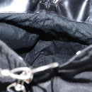 GUCCI Bamboo Hand Bag Nylon 2way Black Silver 001 0166 1577 Auth BA5807-19