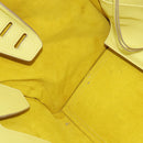 CELINE Thai Mini Hand Bag Leather Yellow Gold Auth BA5808-19