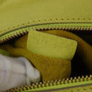 CELINE Thai Mini Hand Bag Leather Yellow Gold Auth BA5808-12