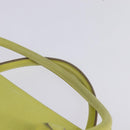 CELINE Thai Mini Hand Bag Leather Yellow Gold Auth BA5808-8