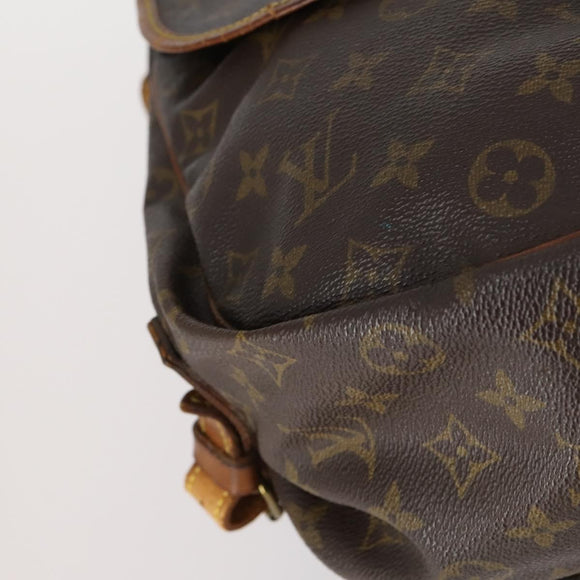 LOUIS VUITTON Monogram Saumur 35 Umhängetasche M42254 LV Auth BA5810