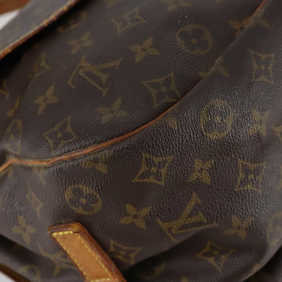 LOUIS VUITTON Monogram Saumur 35 Umhängetasche M42254 LV Auth BA5810