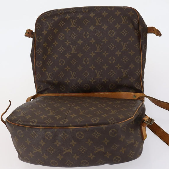 LOUIS VUITTON Monogram Saumur 35 Umhängetasche M42254 LV Auth BA5810