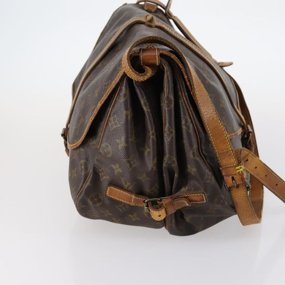 LOUIS VUITTON Monogram Saumur 35 Umhängetasche M42254 LV Auth BA5810