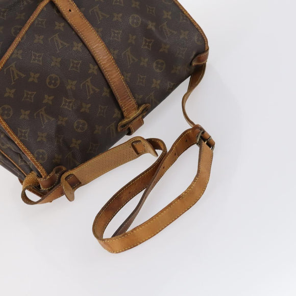 LOUIS VUITTON Monogram Saumur 35 Umhängetasche M42254 LV Auth BA5810