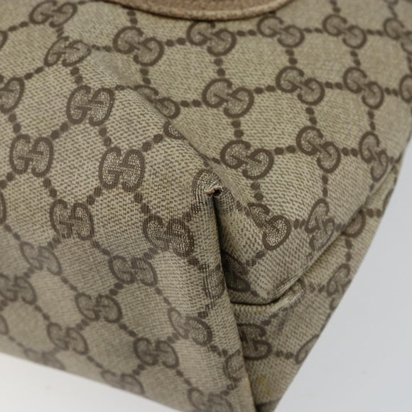 GUCCI GG Supreme Web Sherry Line Tote Bag PVC Beige 39 02 003 Auth BA5817