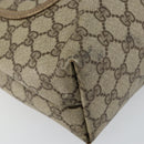 GUCCI GG Supreme Web Sherry Line Tote Bag PVC Beige 39 02 003 Auth BA5817-11