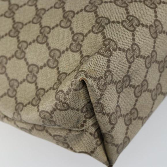 GUCCI GG Supreme Web Sherry Line Tote Bag PVC Beige 39 02 003 Auth BA5817