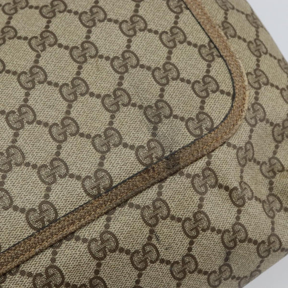 GUCCI GG Supreme Web Sherry Line Tote Bag PVC Beige 39 02 003 Auth BA5817