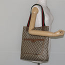 GUCCI GG Supreme Web Sherry Line Tote Bag PVC Beige 39 02 003 Auth BA5817-22