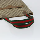 GUCCI GG Supreme Web Sherry Line Tote Bag PVC Beige 39 02 003 Auth BA5817-7