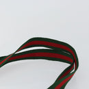 GUCCI GG Supreme Web Sherry Line Tote Bag PVC Beige 39 02 003 Auth BA5817-8