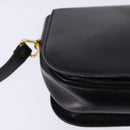 GUCCI Shoulder Bag Leather Black Gold Auth BA5818-12