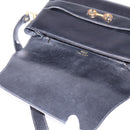 GUCCI Shoulder Bag Leather Black Gold Auth BA5818-15