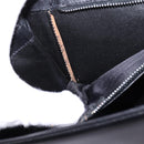 GUCCI Shoulder Bag Leather Black Gold Auth BA5818-21