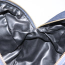 Christian Dior Hand Bag Leather Navy Gold Auth BA5820-19