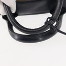 Christian Dior Hand Bag Leather Navy Gold Auth BA5820-7