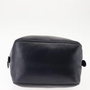 Christian Dior Hand Bag Leather Navy Gold Auth BA5820-9