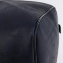 Christian Dior Trotter Canvas Boston Bag Navy Gold Auth BA5821-16