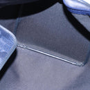 Christian Dior Trotter Canvas Boston Bag Navy Gold Auth BA5821-18