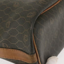 Christian Dior Honeycomb Canvas Shoulder Bag PVC Black Gold Auth BA5823-12