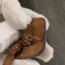 Christian Dior Honeycomb Canvas Shoulder Bag PVC Black Gold Auth BA5823-15