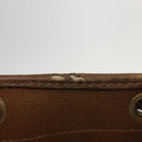 Christian Dior Honeycomb Canvas Shoulder Bag PVC Black Gold Auth BA5823-16