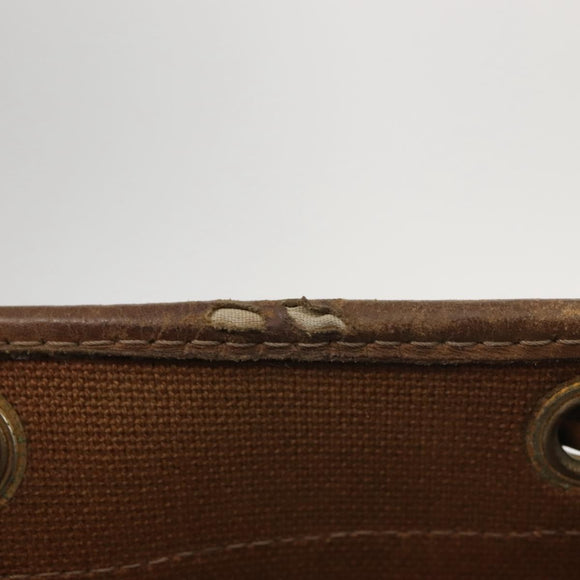 Christian Dior Honeycomb Canvas Shoulder Bag PVC Black Gold Auth BA5823