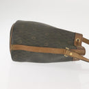 Christian Dior Honeycomb Canvas Shoulder Bag PVC Black Gold Auth BA5823-4