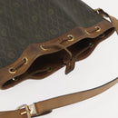 Christian Dior Honeycomb Canvas Shoulder Bag PVC Black Gold Auth BA5823-6