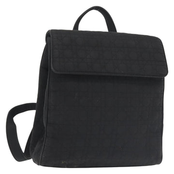 Christian Dior Canage Backpack Nylon Black Gold Auth BA5824