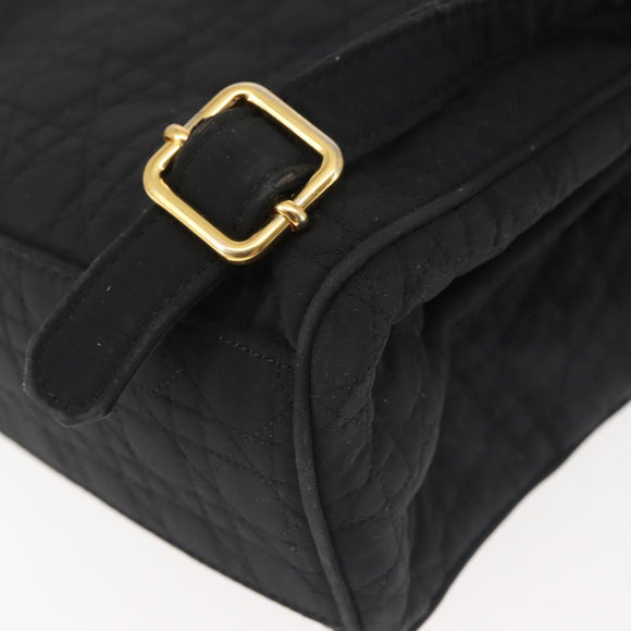 Christian Dior Canage Backpack Nylon Black Gold Auth BA5824