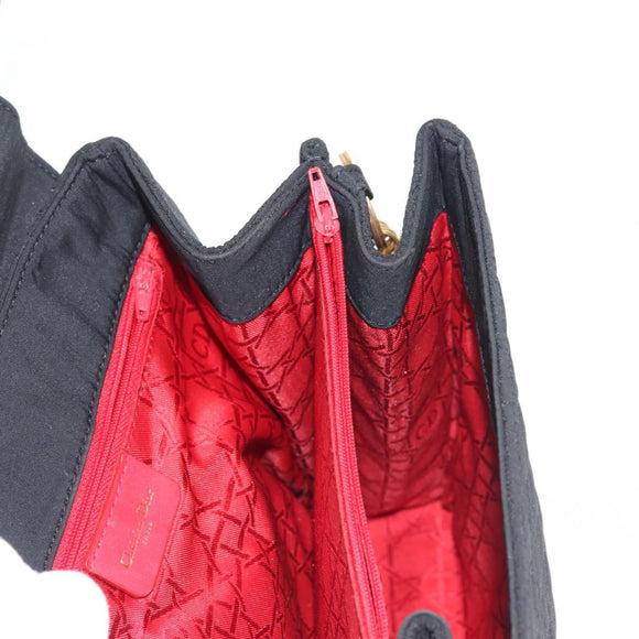 Christian Dior Canage Backpack Nylon Black Gold Auth BA5824