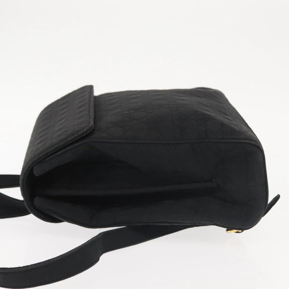 Christian Dior Canage Backpack Nylon Black Gold Auth BA5824