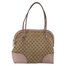 GUCCI GG Canvas Shoulder Bag Beige Gold 323673 Auth BA5827-1