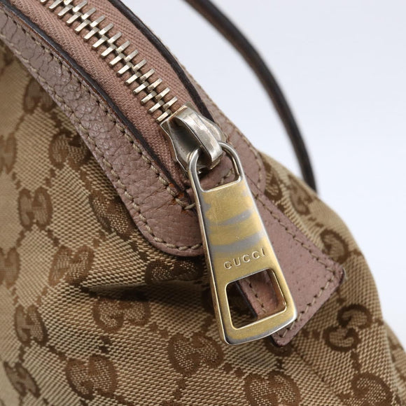 GUCCI GG Canvas Shoulder Bag Beige Gold 323673 Auth BA5827