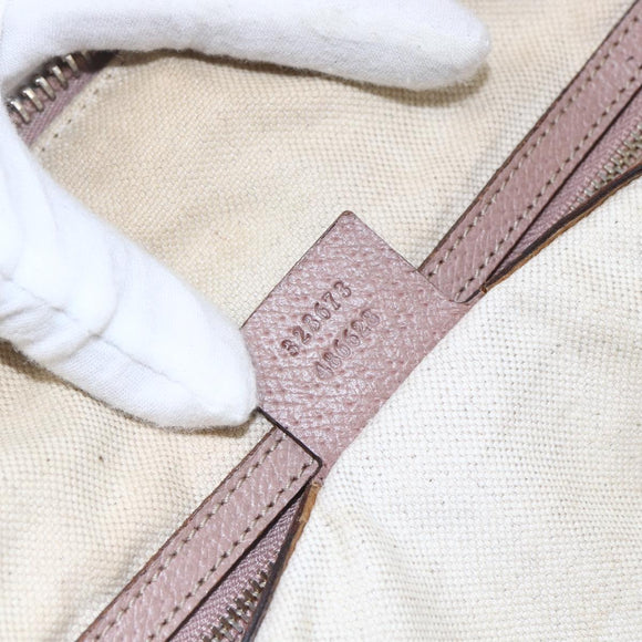 GUCCI GG Canvas Shoulder Bag Beige Gold 323673 Auth BA5827