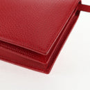 GUCCI Shoulder Wallet Swing Leather Red Gold 368231 534563 Auth BA5829V-12