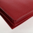 GUCCI Shoulder Wallet Swing Leather Red Gold 368231 534563 Auth BA5829V-13
