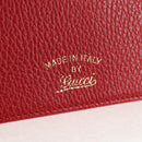 GUCCI Shoulder Wallet Swing Leather Red Gold 368231 534563 Auth BA5829V-15
