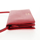 GUCCI Shoulder Wallet Swing Leather Red Gold 368231 534563 Auth BA5829V-4