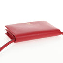 GUCCI Shoulder Wallet Swing Leather Red Gold 368231 534563 Auth BA5829V-6