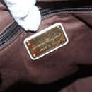 Salvatore Ferragamo Vala Hand Bag Leather Beige Gold Auth BA5832-15