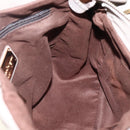 Salvatore Ferragamo Vala Hand Bag Leather Beige Gold Auth BA5832-17